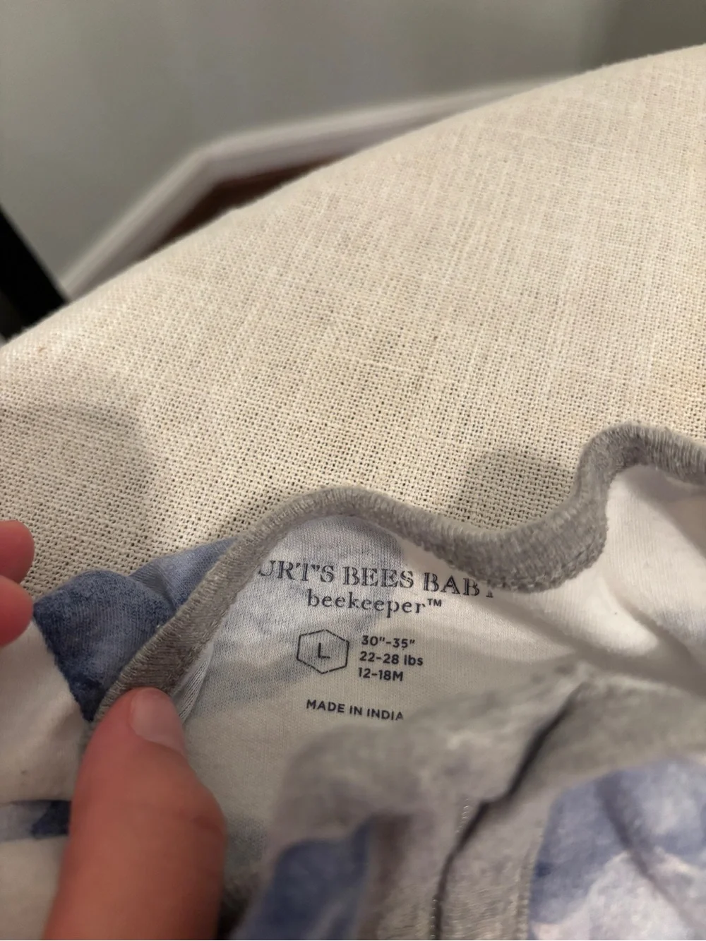 Burts Bees Baby Beekeeper sleep sack 12-18 months